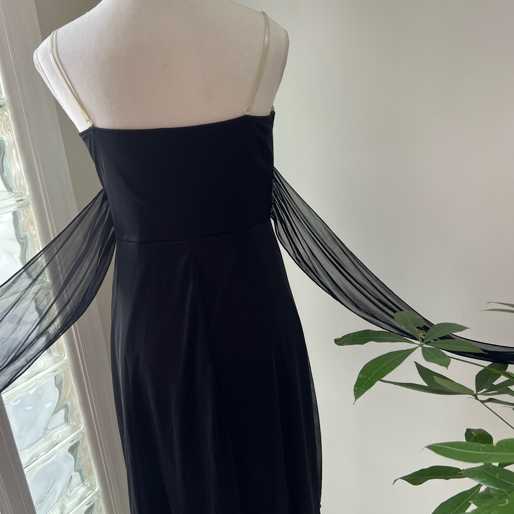 Ruby Rox Aqua & Black Chiffon Dress With Converti… - image 4